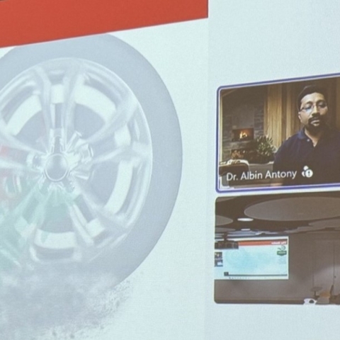 presentation on screen