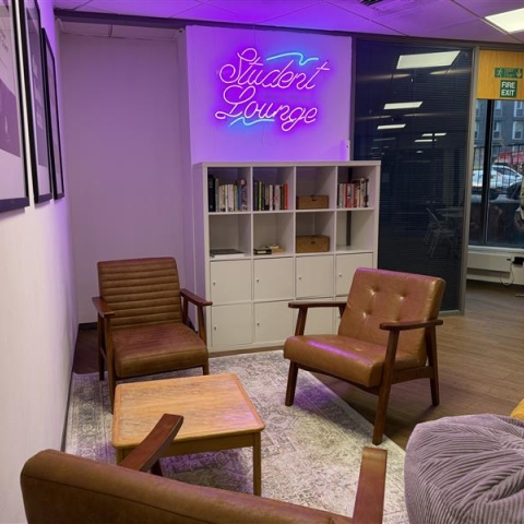 Student Lounge in Central House, London Campus