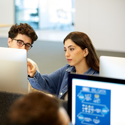 boy and girl at computer