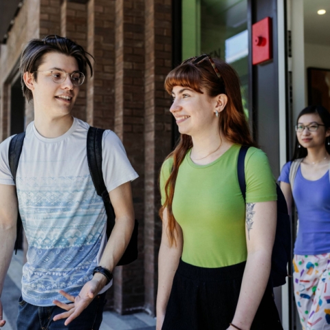 Student walking together 