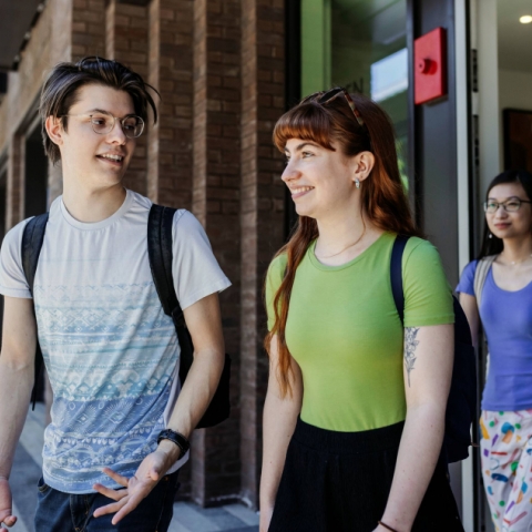 Student walking together 