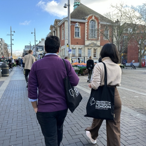 Student walking