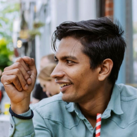 Smiling university student 