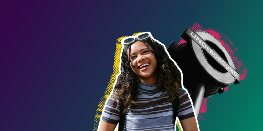Clearing Banner of smiling student