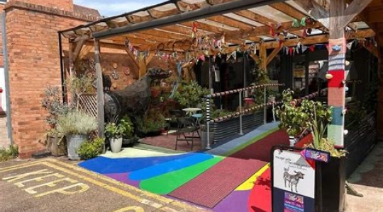 outside of an outdoor centre