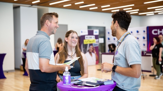 Parents and students checking in  - Open Day 2023