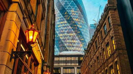 Gherkin Building in Liverpool Street