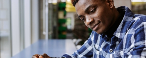 Student studying