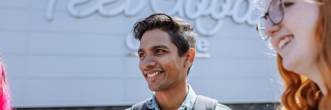 Walthamstow photoshoot - March 2022 students chatting