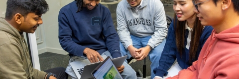 Group of students discussing